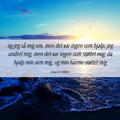 Picture 06 - Jesaja 63:5 NORSK - og jeg så mig om, men det var ingen som hjalp; - Bible Verse Picture