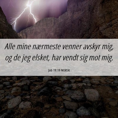 Picture 06 - Job 19:19 NORSK - Alle mine nærmeste venner avskyr mig, og de jeg - Bible Verse Picture