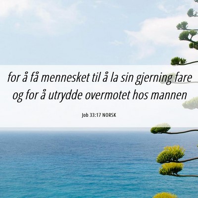 Picture 06 - Job 33:17 NORSK - for å få mennesket til å la sin gjerning fare - Bible Verse Picture