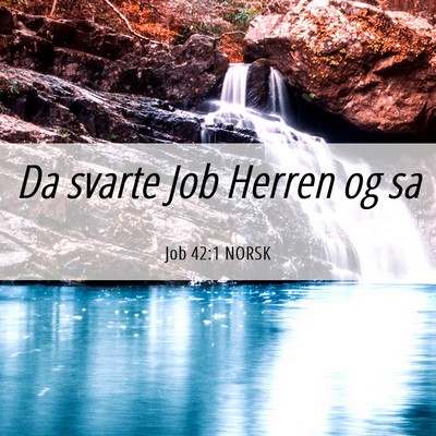 Picture 06 - Job 42:1 NORSK - Da svarte Job Herren og - Bible Verse Picture