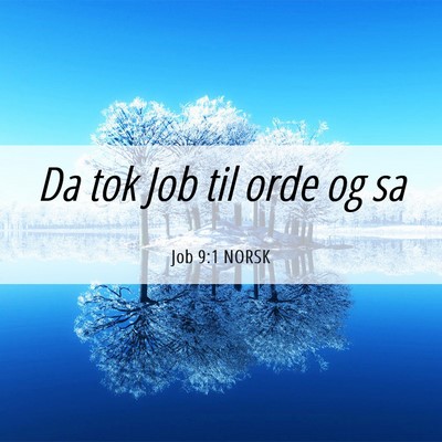 Picture 06 - Job 9:1 NORSK - Da tok Job til orde og - Bible Verse Picture