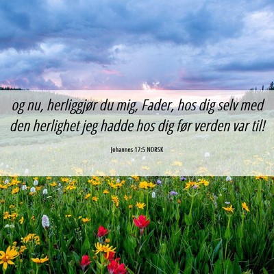 Picture 06 - Johannes 17:5 NORSK - og nu, herliggjør du mig, Fader, hos dig selv - Bible Verse Picture