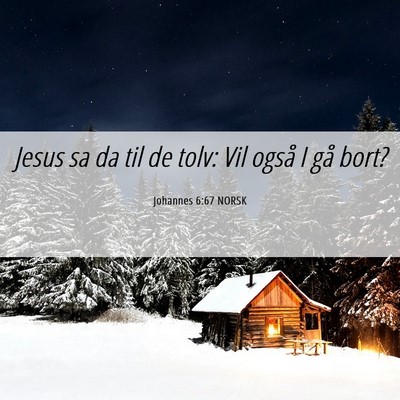 Picture 06 - Johannes 6:67 NORSK - Jesus sa da til de tolv: Vil også I gå - Bible Verse Picture