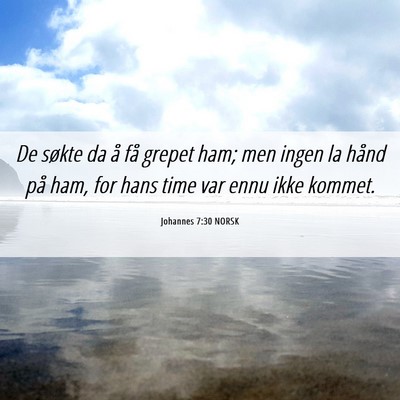 Picture 06 - Johannes 7:30 NORSK - De søkte da å få grepet ham; men ingen la - Bible Verse Picture
