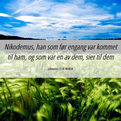 Picture 06 - Johannes 7:50 NORSK - Nikodemus, han som før engang var kommet til - Bible Verse Picture