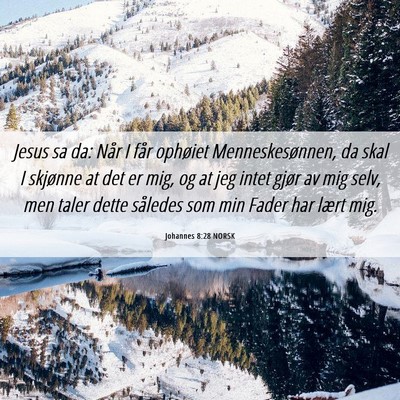 Picture 06 - Johannes 8:28 NORSK - Jesus sa da: Når I får ophøiet - Bible Verse Picture