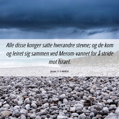 Picture 06 - Josvas 11:5 NORSK - Alle disse konger satte hverandre stevne; og de - Bible Verse Picture