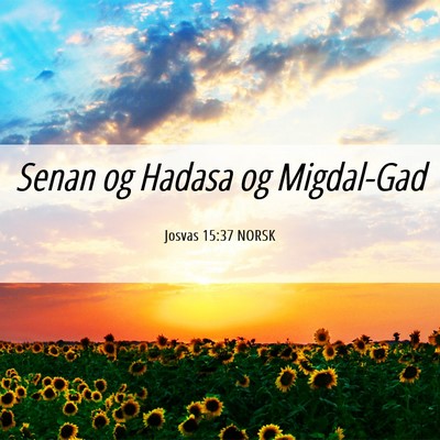 Picture 06 - Josvas 15:37 NORSK - Senan og Hadasa og - Bible Verse Picture