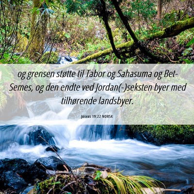 Picture 06 - Josvas 19:22 NORSK - og grensen støtte til Tabor og Sahasuma og - Bible Verse Picture