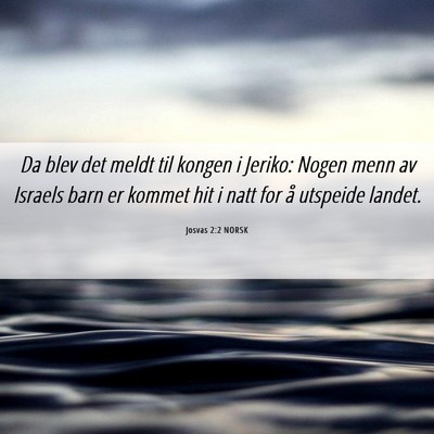 Picture 06 - Josvas 2:2 NORSK - Da blev det meldt til kongen i Jeriko: Nogen menn - Bible Verse Picture