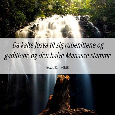 Picture 06 - Josvas 22:1 NORSK - Da kalte Josva til sig rubenittene og gadittene - Bible Verse Picture