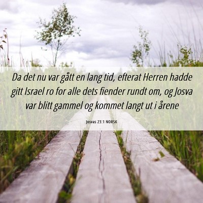 Picture 06 - Josvas 23:1 NORSK - Da det nu var gått en lang tid, efterat Herren - Bible Verse Picture