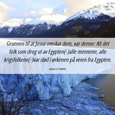 Picture 06 - Josvas 5:4 NORSK - Grunnen til at Josva omskar dem, var denne: Alt - Bible Verse Picture