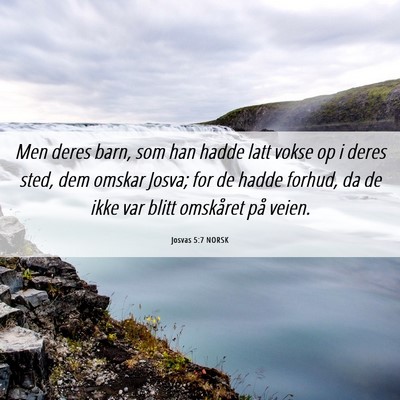 Picture 06 - Josvas 5:7 NORSK - Men deres barn, som han hadde latt vokse op i - Bible Verse Picture