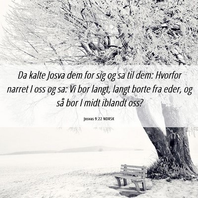 Picture 06 - Josvas 9:22 NORSK - Da kalte Josva dem for sig og sa til dem: Hvorfor - Bible Verse Picture