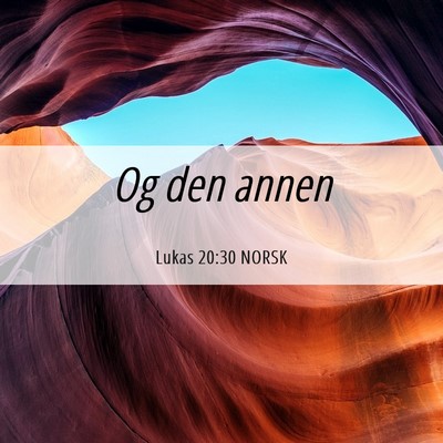 Picture 06 - Lukas 20:30 NORSK - Og den - Bible Verse Picture