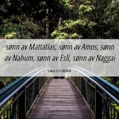 Picture 06 - Lukas 3:25 NORSK - sønn av Mattatias, sønn av Amos, sønn av - Bible Verse Picture
