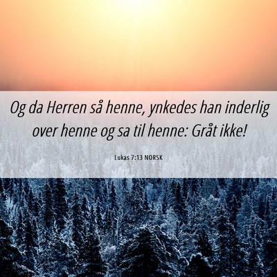 Picture 06 - Lukas 7:13 NORSK - Og da Herren så henne, ynkedes han inderlig over - Bible Verse Picture