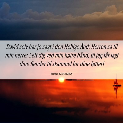 Picture 06 - Markus 12:36 NORSK - David selv har jo sagt i den Hellige Ånd: Herren - Bible Verse Picture