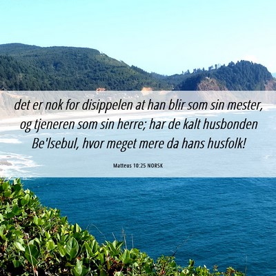 Picture 06 - Matteus 10:25 NORSK - det er nok for disippelen at han blir som sin - Bible Verse Picture