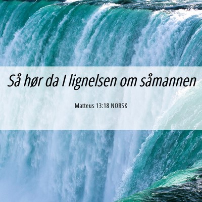 Picture 06 - Matteus 13:18 NORSK - Så hør da I lignelsen om - Bible Verse Picture