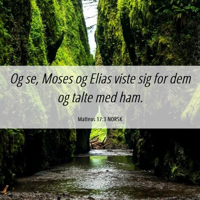 Picture 06 - Matteus 17:3 NORSK - Og se, Moses og Elias viste sig for dem og talte - Bible Verse Picture