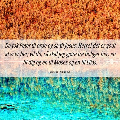 Picture 06 - Matteus 17:4 NORSK - Da tok Peter til orde og sa til Jesus: Herre! det - Bible Verse Picture