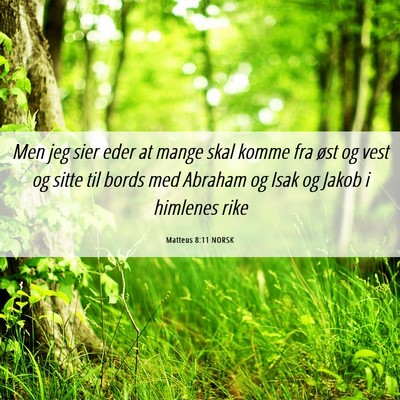 Picture 06 - Matteus 8:11 NORSK - Men jeg sier eder at mange skal komme fra øst og - Bible Verse Picture