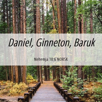 Picture 06 - Nehemja 10:6 NORSK - Daniel, Ginneton, - Bible Verse Picture