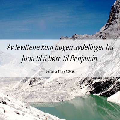 Picture 06 - Nehemja 11:36 NORSK - Av levittene kom nogen avdelinger fra Juda til å - Bible Verse Picture