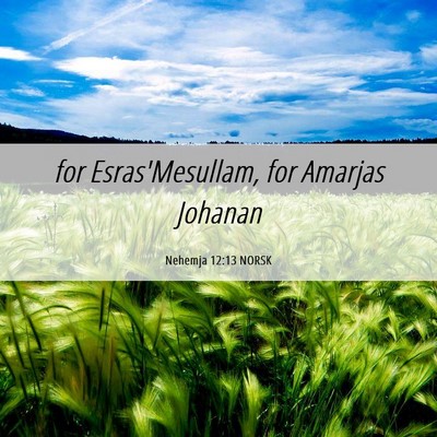 Picture 06 - Nehemja 12:13 NORSK - for Esras'Mesullam, for Amarjas - Bible Verse Picture