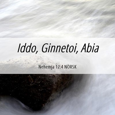 Picture 06 - Nehemja 12:4 NORSK - Iddo, Ginnetoi, - Bible Verse Picture