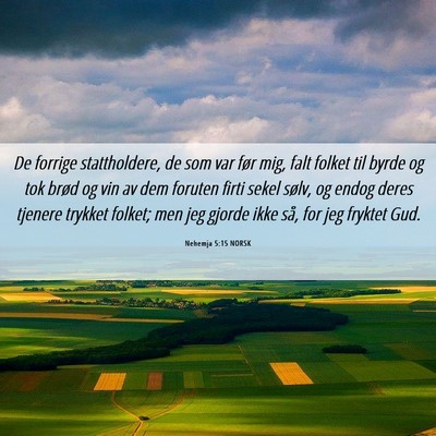 Picture 06 - Nehemja 5:15 NORSK - De forrige stattholdere, de som var før mig, - Bible Verse Picture
