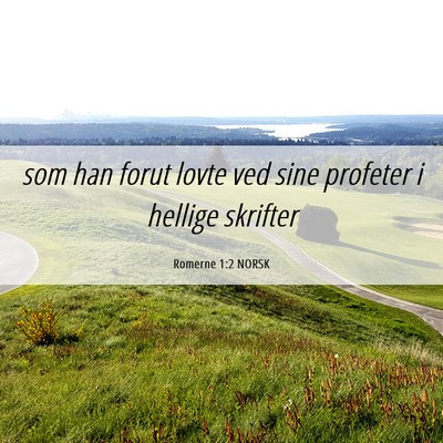 Picture 06 - Romerne 1:2 NORSK - som han forut lovte ved sine profeter i hellige - Bible Verse Picture