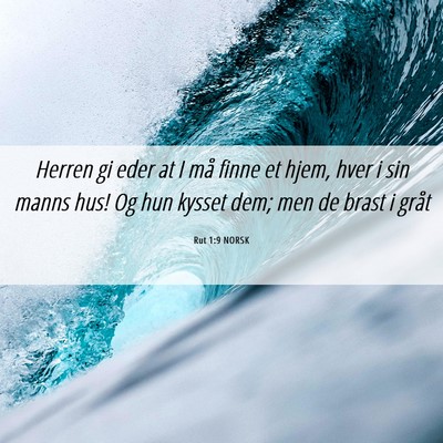 Picture 06 - Rut 1:9 NORSK - Herren gi eder at I må finne et hjem, hver i sin - Bible Verse Picture