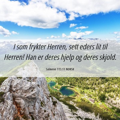 Picture 06 - Salmene 115:11 NORSK - I som frykter Herren, sett eders lit til Herren! - Bible Verse Picture