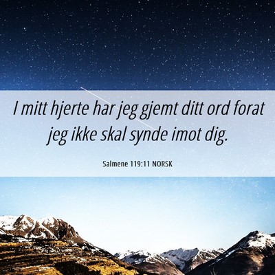 Picture 06 - Salmene 119:11 NORSK - I mitt hjerte har jeg gjemt ditt ord forat jeg - Bible Verse Picture