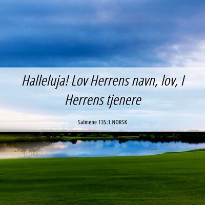 Picture 06 - Salmene 135:1 NORSK - Halleluja! Lov Herrens navn, lov, I Herrens - Bible Verse Picture