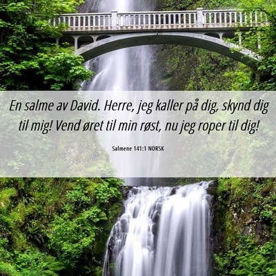 Picture 06 - Salmene 141:1 NORSK - En salme av David. Herre, jeg kaller på dig, - Bible Verse Picture