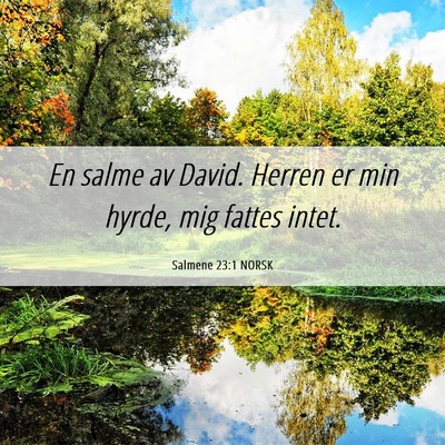 Picture 06 - Salmene 23:1 NORSK - En salme av David. Herren er min hyrde, mig - Bible Verse Picture