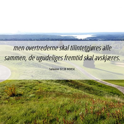 Picture 06 - Salmene 37:38 NORSK - men overtrederne skal tilintetgjøres alle - Bible Verse Picture