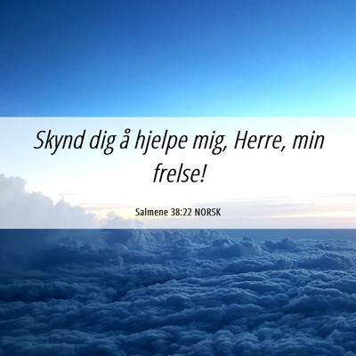Picture 06 - Salmene 38:22 NORSK - Skynd dig å hjelpe mig, Herre, min - Bible Verse Picture