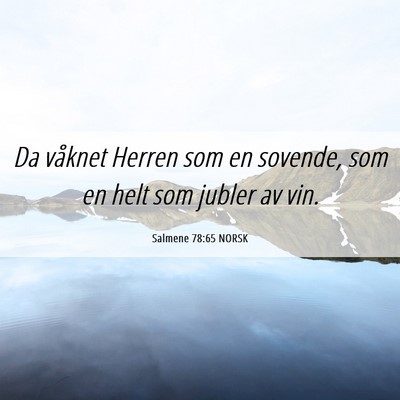 Picture 06 - Salmene 78:65 NORSK - Da våknet Herren som en sovende, som en helt som - Bible Verse Picture