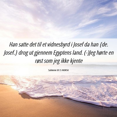Picture 06 - Salmene 81:5 NORSK - Han satte det til et vidnesbyrd i Josef da han - Bible Verse Picture