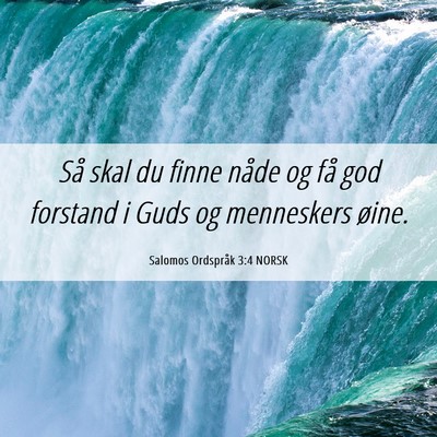 Picture 06 - Salomos Ordspråk 3:4 NORSK - Så skal du finne nåde og få god forstand i - Bible Verse Picture
