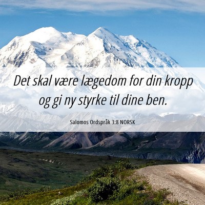 Picture 06 - Salomos Ordspråk 3:8 NORSK - Det skal være lægedom for din kropp og gi ny - Bible Verse Picture
