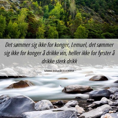 Picture 06 - Salomos Ordspråk 31:4 NORSK - Det sømmer sig ikke for konger, Lemuel, det - Bible Verse Picture