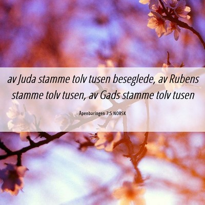 Picture 06 - Åpenbaringen 7:5 NORSK - av Juda stamme tolv tusen beseglede, av Rubens - Bible Verse Picture