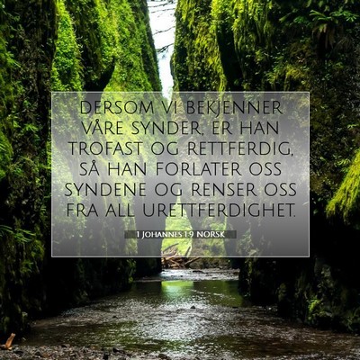 Picture 07 - 1 Johannes 1:9 NORSK - dersom vi bekjenner våre synder, er han trofast - Bible Verse Picture