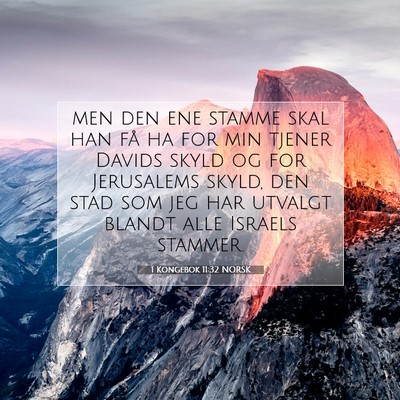 Picture 07 - 1 Kongebok 11:32 NORSK - men den ene stamme skal han få ha for min tjener - Bible Verse Picture